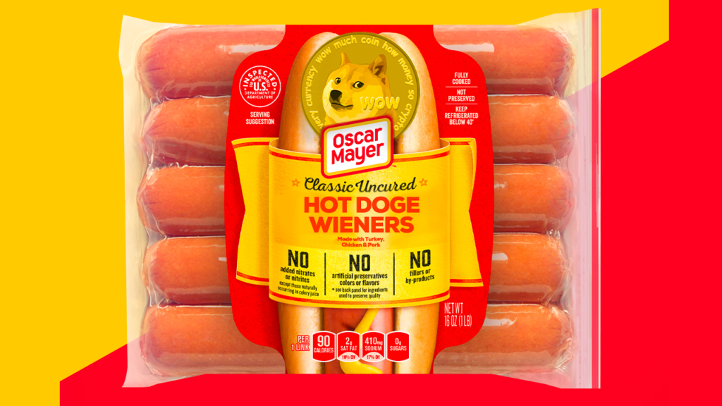 أوسكار ماير يعرض بالمزاد 10 عبوات من هوت دوج تحت عنوان Dogecoin