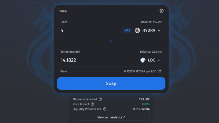 تطالب سلسلة Hydra بموقعها من خلال إطلاق DEX الأصلي