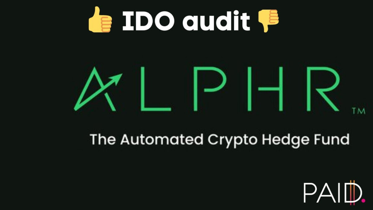  ALPHR/Alphr finance