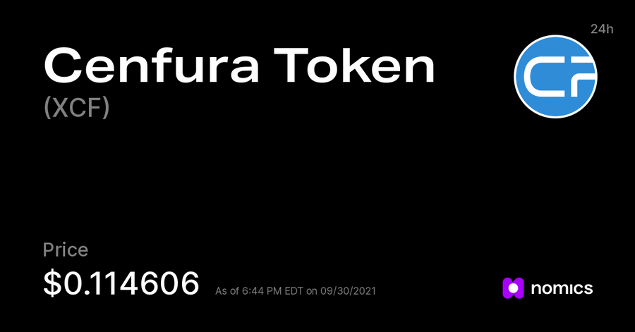 XCF / Cenfura Token