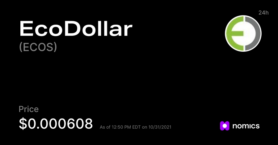 ECOS / EcoDollar