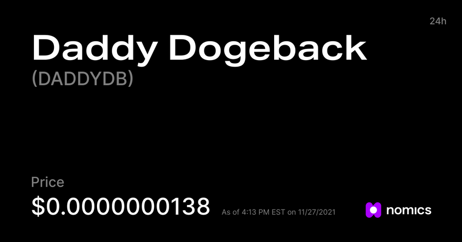 DADDYDB / Daddy Dogeback