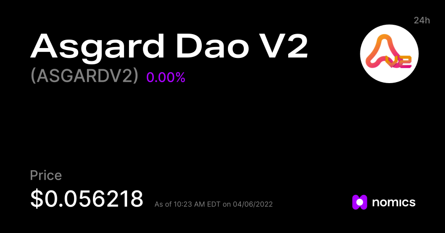 معلومات عن العمله الرقميه ASGARDV2 / Asgard Dao V2 معلومات عن العمله الرقميه ASGARDV2 / Asgard Dao V2
