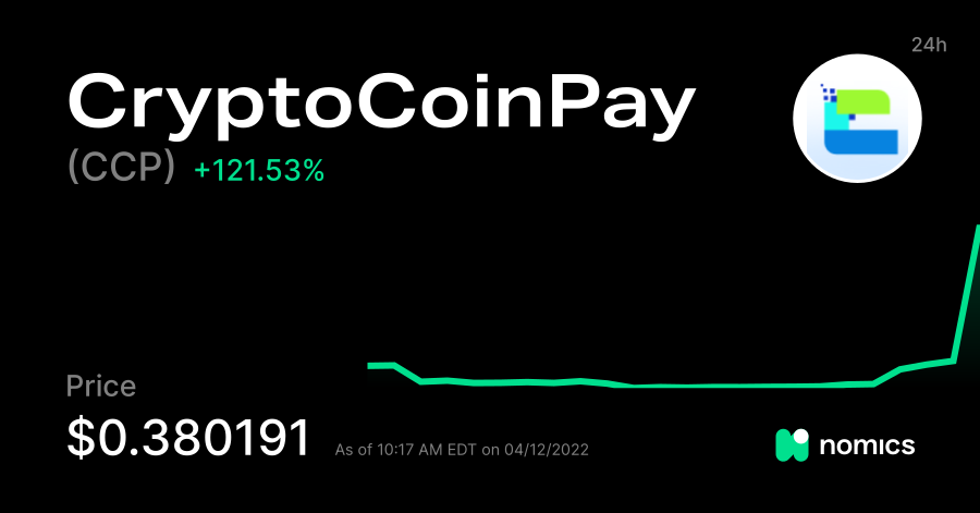 معلومات عن العمله الرقميه CCP / CryptoCoinPay