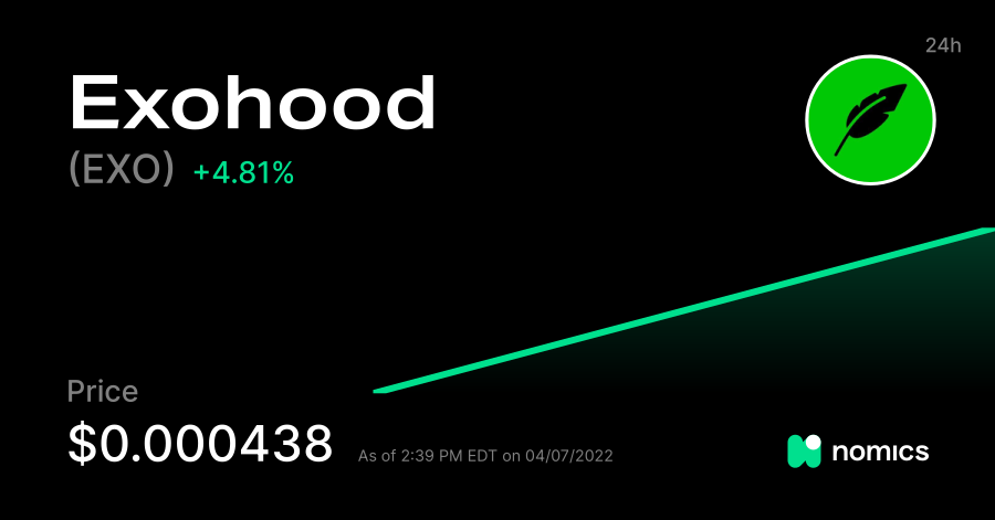معلومات عن العمله الرقميه EXO / Exohood
