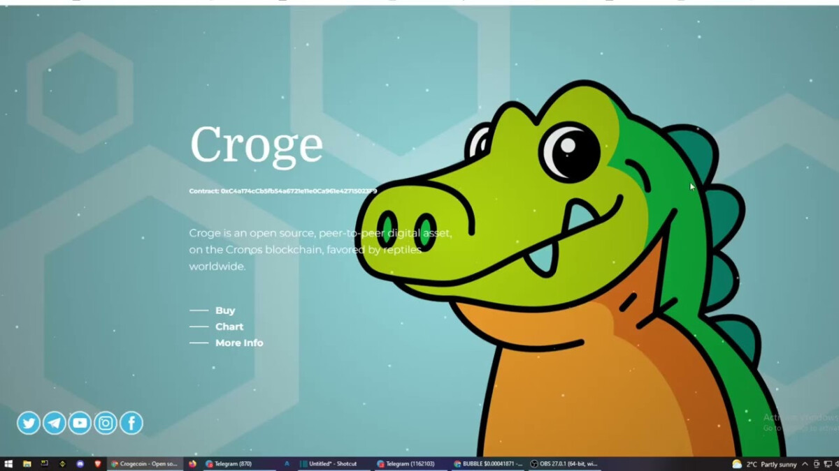 معلومات عن العمله الرقميه CROGE / CrogeCoin