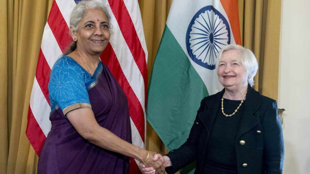 نقاش وزيرة الخزانة الأمريكية ووزيرة المالية الهندية حول لائحة التشفير